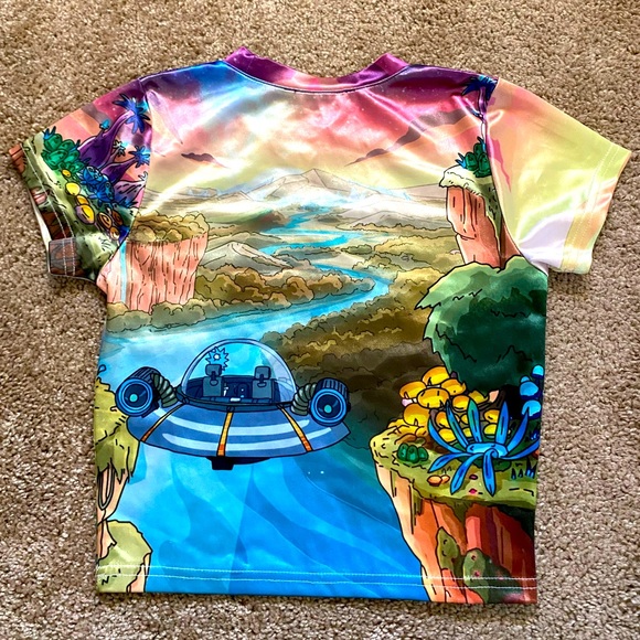 Rick & Morty satin baby tee XS - Picture 4 of 5
